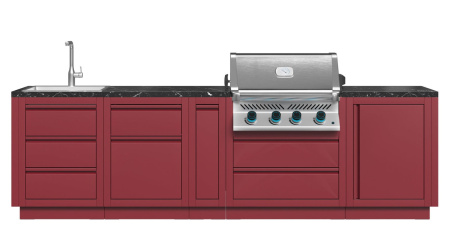 Уличная крашеная кухня KuhniGrill Ontario